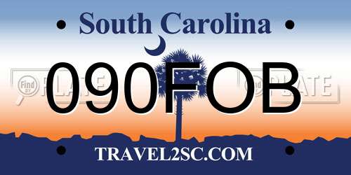 090FOB South Carolina License Plate