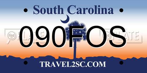 090FOS South Carolina License Plate