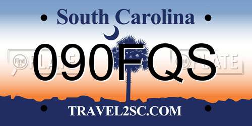 090FQS South Carolina License Plate