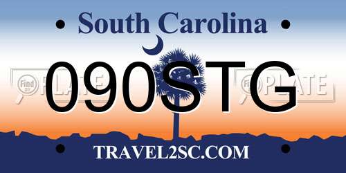 090STG South Carolina License Plate