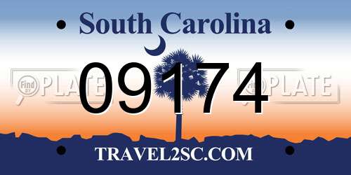 09174 South Carolina License Plate