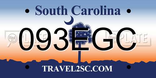 093EGC South Carolina License Plate
