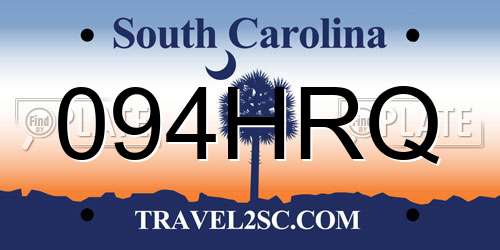 094HRQ South Carolina License Plate