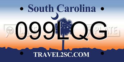 099LQG South Carolina License Plate