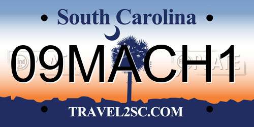 09MACH1 South Carolina License Plate