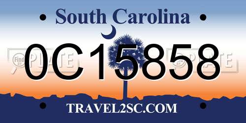 0C15858 South Carolina License Plate