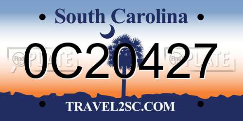 0C20427 South Carolina License Plate