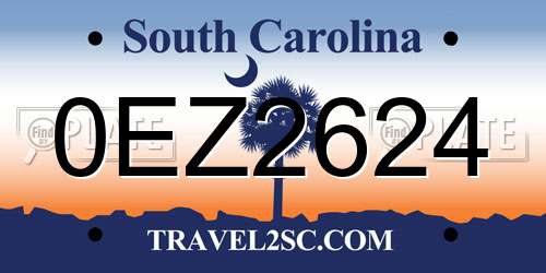0EZ2624 South Carolina License Plate