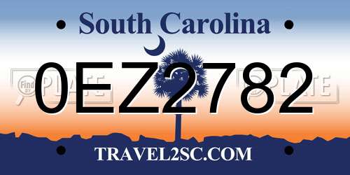 0EZ2782 South Carolina License Plate