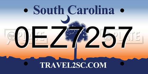 0EZ7257 South Carolina License Plate