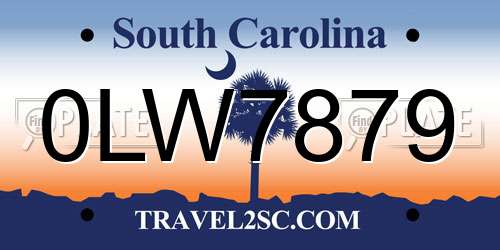 0LW7879 South Carolina License Plate