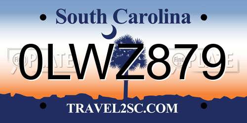 0LWZ879 South Carolina License Plate