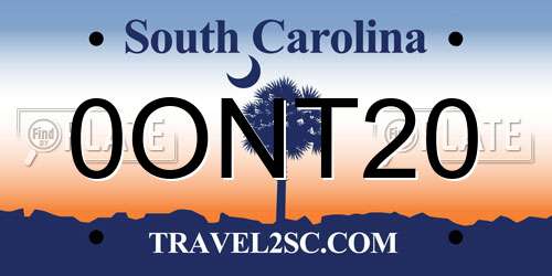 0ONT20 South Carolina License Plate
