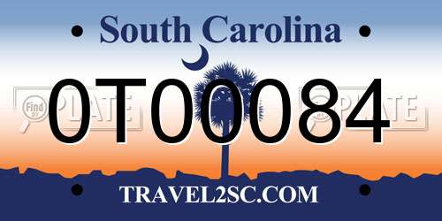 0T00084 South Carolina License Plate