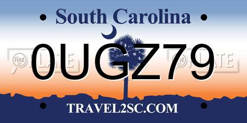 0UGZ79 South Carolina License Plate