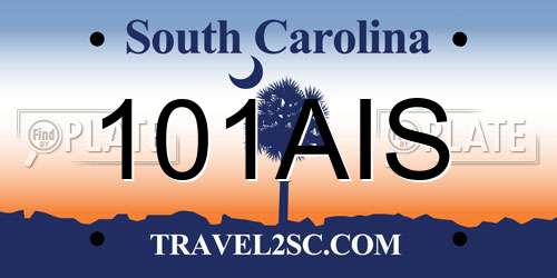 101AIS South Carolina License Plate