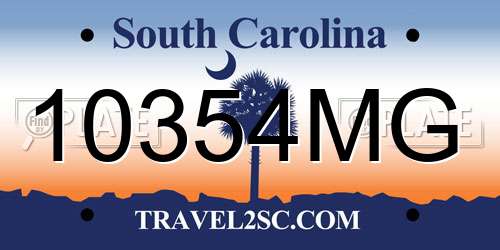 10354MG South Carolina License Plate
