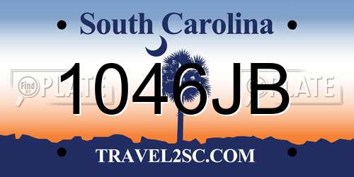 1046JB South Carolina License Plate