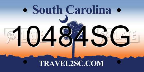 10484SG South Carolina License Plate