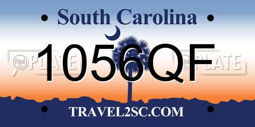 1056QF South Carolina License Plate