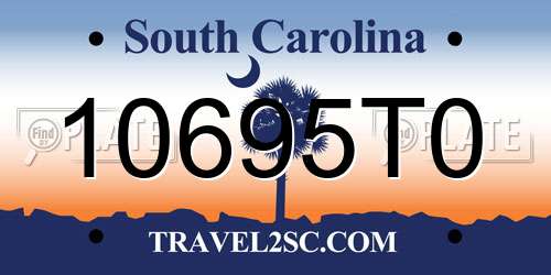 10695T0 South Carolina License Plate