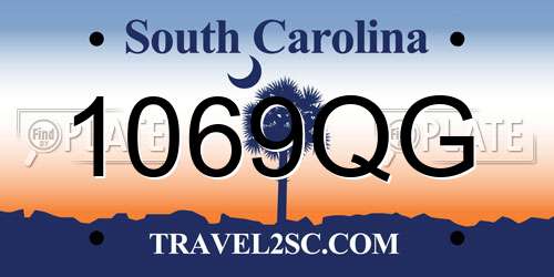 1069QG South Carolina License Plate