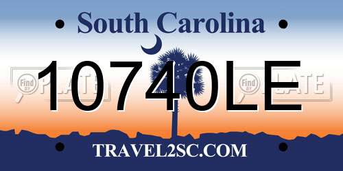 10740LE South Carolina License Plate