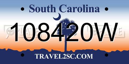 108420W South Carolina License Plate