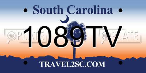 1089TV South Carolina License Plate
