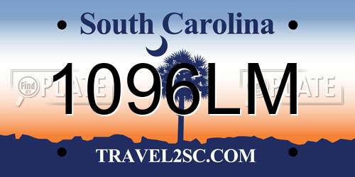 1096LM South Carolina License Plate