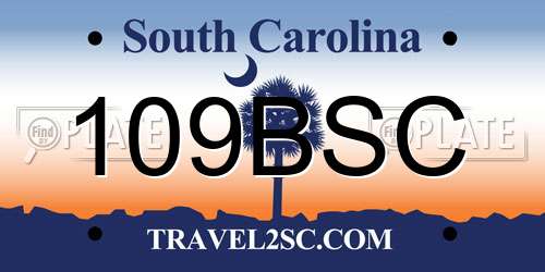 109BSC South Carolina License Plate