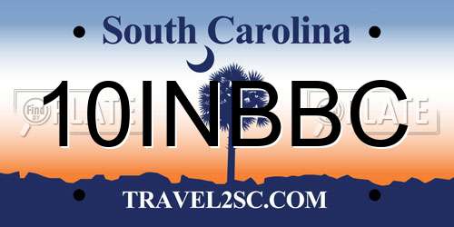 10INBBC South Carolina License Plate