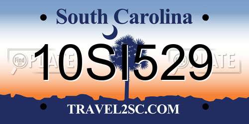 10SI529 South Carolina License Plate