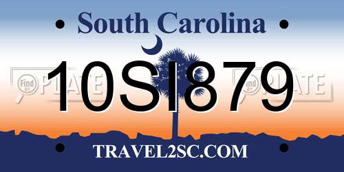 10SI879 South Carolina License Plate