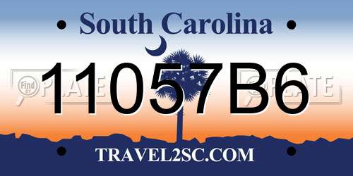 11057B6 South Carolina License Plate