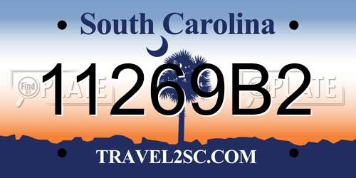 11269B2 South Carolina License Plate