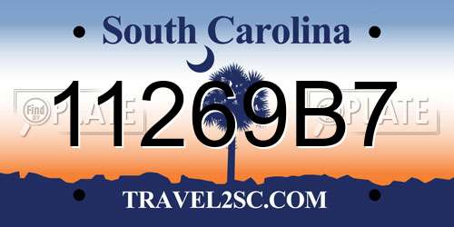 11269B7 South Carolina License Plate