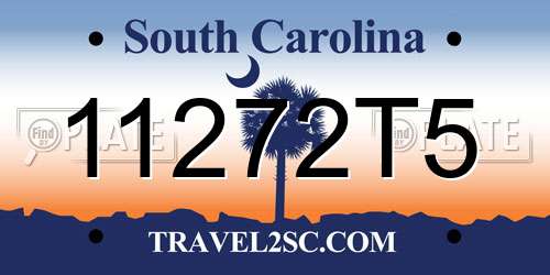 11272T5 South Carolina License Plate
