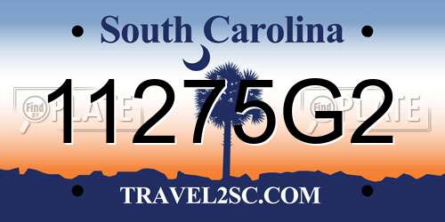 11275G2 South Carolina License Plate