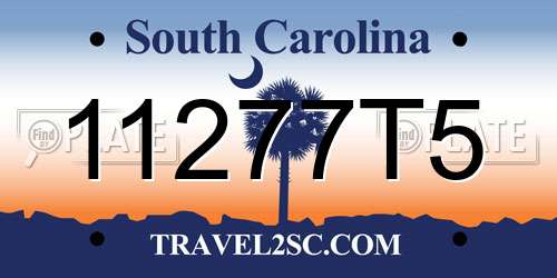11277T5 South Carolina License Plate