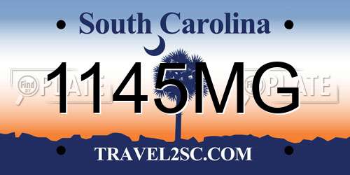 1145MG South Carolina License Plate