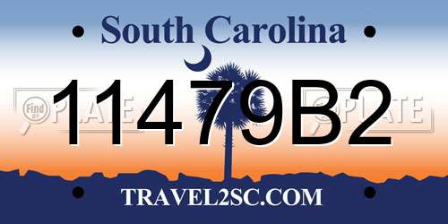 11479B2 South Carolina License Plate