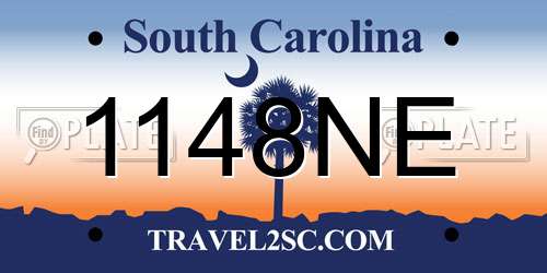 1148NE South Carolina License Plate