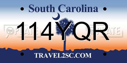 114YQR South Carolina License Plate