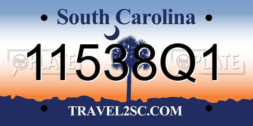 11538Q1 South Carolina License Plate