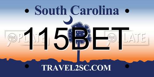 115BET South Carolina License Plate