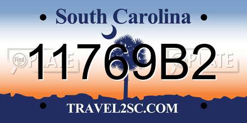 11769B2 South Carolina License Plate