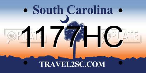 1177HC South Carolina License Plate