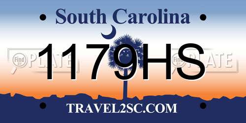 1179HS South Carolina License Plate
