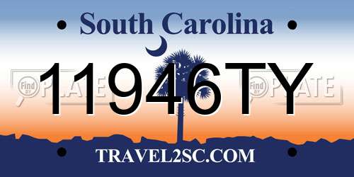 11946TY South Carolina License Plate